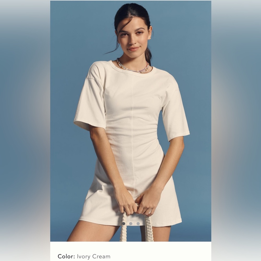 ANTHROPOLOGIE Daily Practice Field Day Short-Sleeve T-Shirt Dress Size S NWT